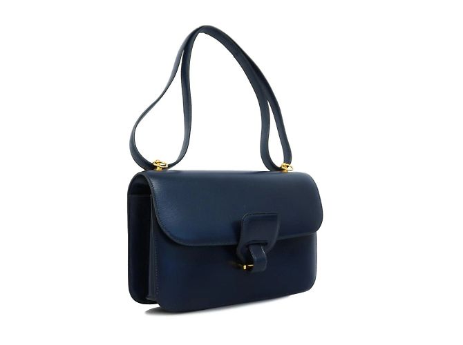 Hermès Borsa a spalla Hermes Dolly in pelle box navy Blu navy - vista 2