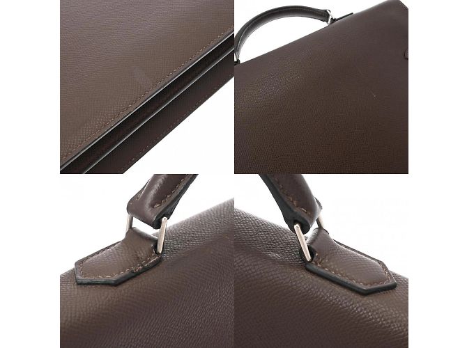 Hermès Kelly Depeche 34 en cuir Epsom chocolat - vue 10