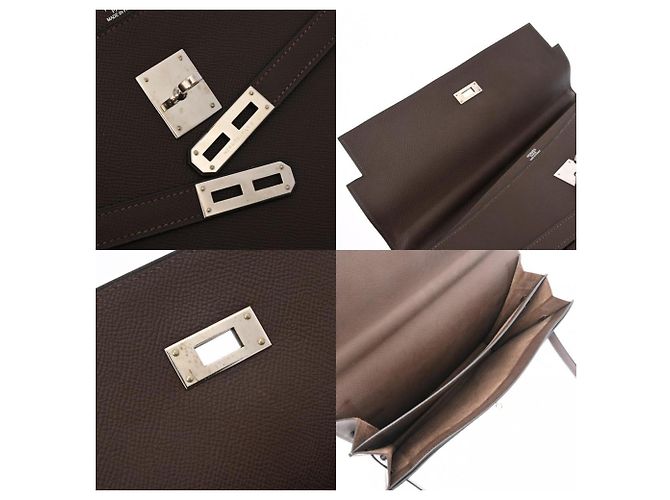 Hermès Kelly Depeche 34 en cuir Epsom chocolat - vue 11