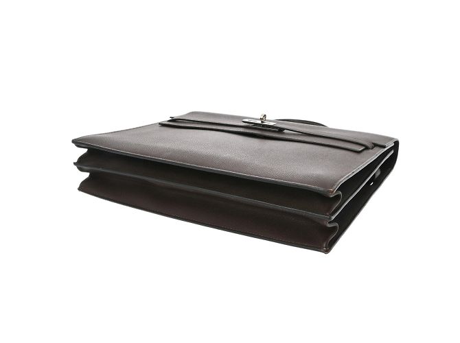 Hermès Kelly Depeche 34 en cuir Epsom chocolat - vue 5
