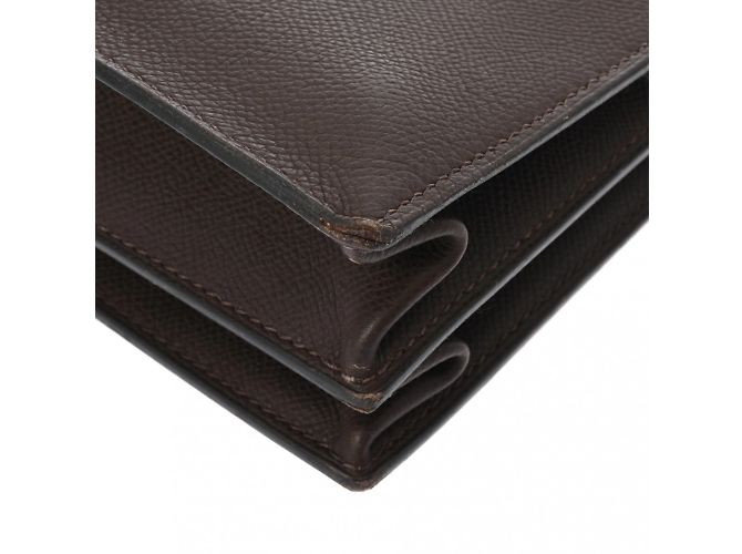 Hermès Kelly Depeche 34 en cuir Epsom chocolat - vue 9