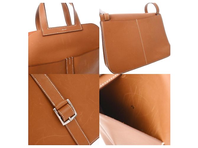 Hermès Borsa a Spalla Fauve Hermes Arzan 31 Rosso - vista 10