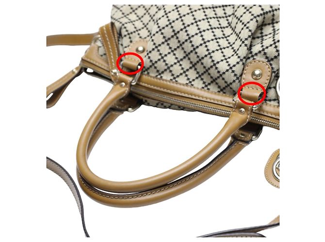 Bolsa tote em canvas Diamante bege e marrom Gucci - vista 10