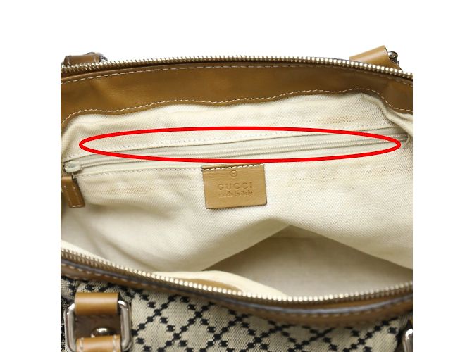 Bolsa tote em canvas Diamante bege e marrom Gucci - vista 14