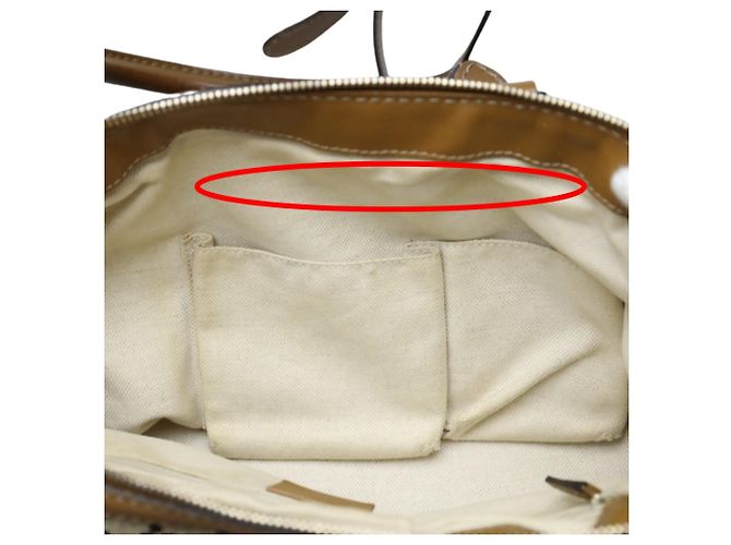 Bolsa tote em canvas Diamante bege e marrom Gucci - vista 15