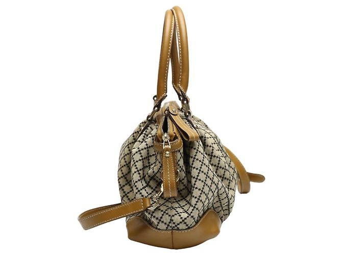 Bolsa tote em canvas Diamante bege e marrom Gucci - vista 5
