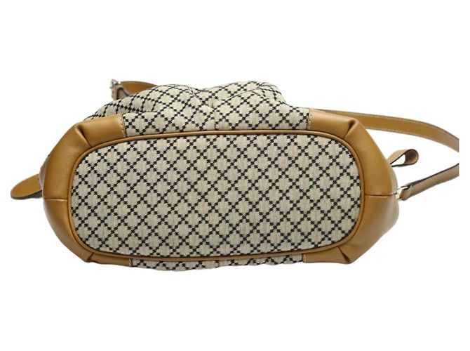 Bolsa tote em canvas Diamante bege e marrom Gucci - vista 6
