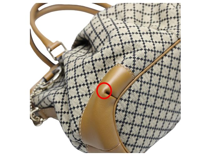 Bolsa tote em canvas Diamante bege e marrom Gucci - vista 7