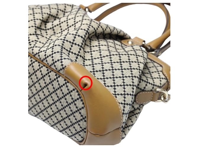 Bolsa tote em canvas Diamante bege e marrom Gucci - vista 8