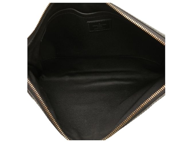 Borsa Clutch Louis Vuitton Monogram Eclipse Nero - vista 6