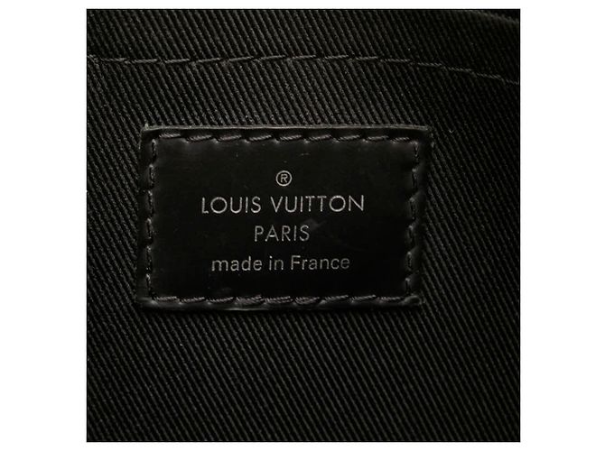 Borsa Clutch Louis Vuitton Monogram Eclipse Nero - vista 7