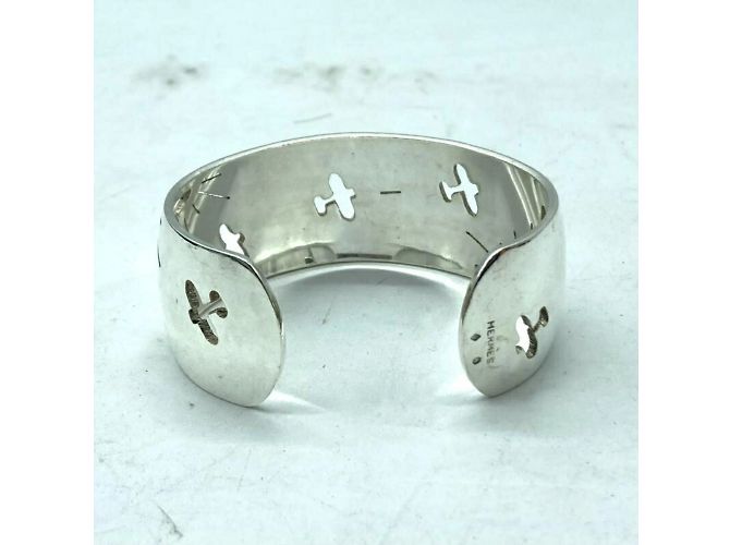 Hermès Pulsera de bangle de plata Hermes - vista 3