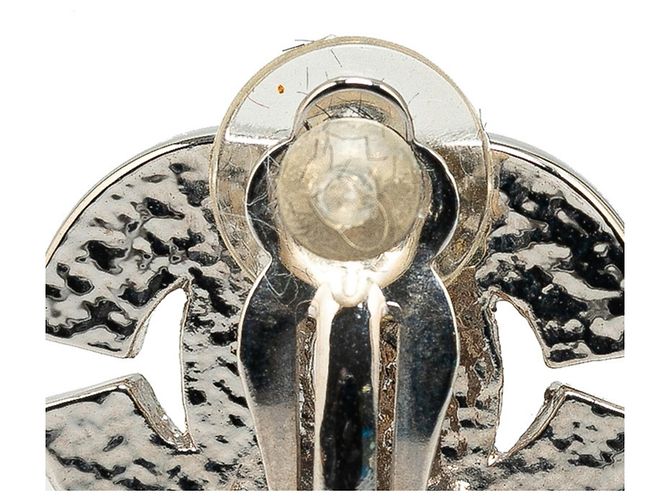 Pendientes de cubo con strass Chanel Coco Mark Plata - vista 3