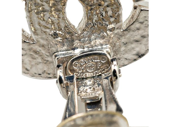 Pendientes de cubo con strass Chanel Coco Mark Plata - vista 4