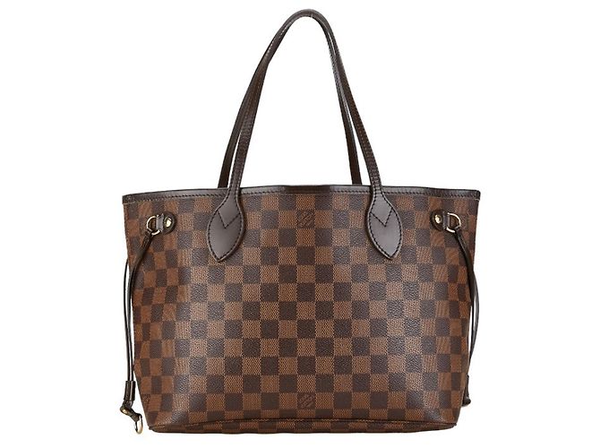 Borsa Louis Vuitton Damier Neverfull PM Marrone - vista 2