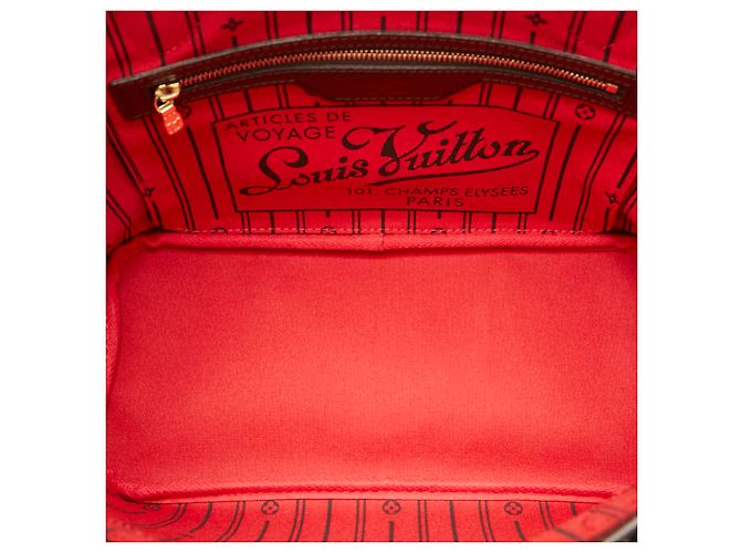 Borsa Louis Vuitton Damier Neverfull PM Marrone - vista 6