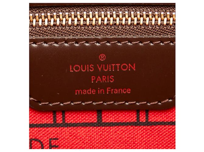 Borsa Louis Vuitton Damier Neverfull PM Marrone - vista 8