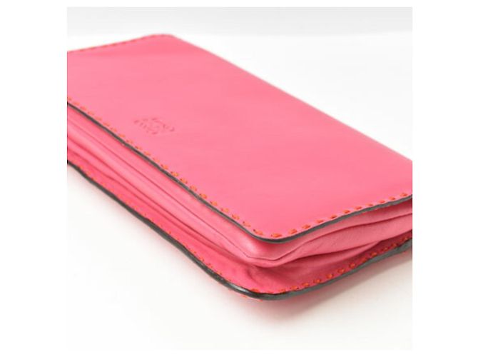 Borsa Clutch Loewe Second Pouch in Fucsia Rosa - vista 3