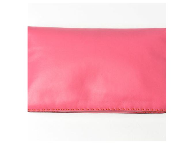 Borsa Clutch Loewe Second Pouch in Fucsia Rosa - vista 5