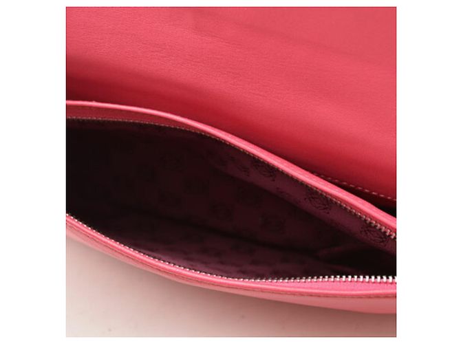 Borsa Clutch Loewe Second Pouch in Fucsia Rosa - vista 9