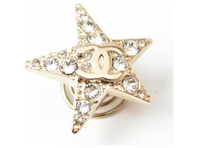 Fermaglio per capelli in strass dorato Chanel D'oro - vista 2