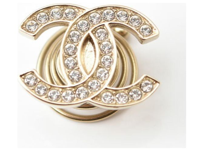 Fermaglio per capelli in strass dorato Chanel D'oro - vista 3