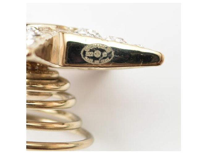 Fermaglio per capelli in strass dorato Chanel D'oro - vista 4