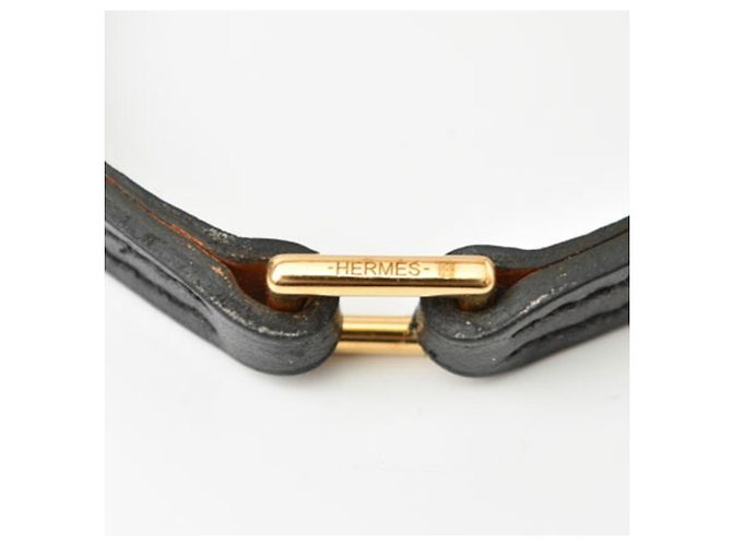 Hermès Schwarzes und goldenes Bangle-Armband von Hermes Micro Rival - Ansicht 2