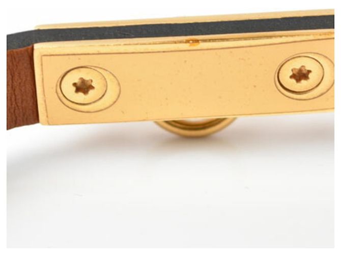 Hermès Schwarzes und goldenes Bangle-Armband von Hermes Micro Rival - Ansicht 3