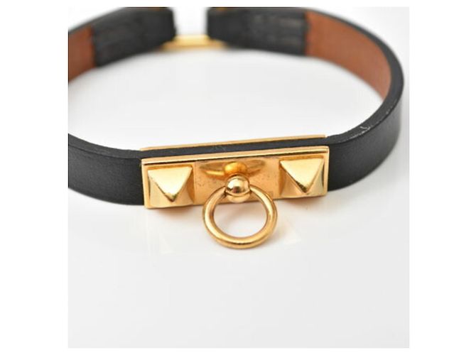Hermès Schwarzes und goldenes Bangle-Armband von Hermes Micro Rival - Ansicht 6