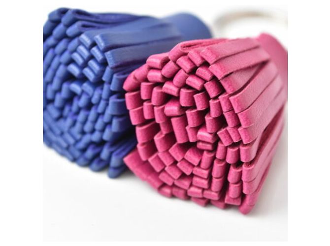 Ring Hermès Schlüsselanhänger Hermes Carmen Blau Fuschia - Ansicht 2