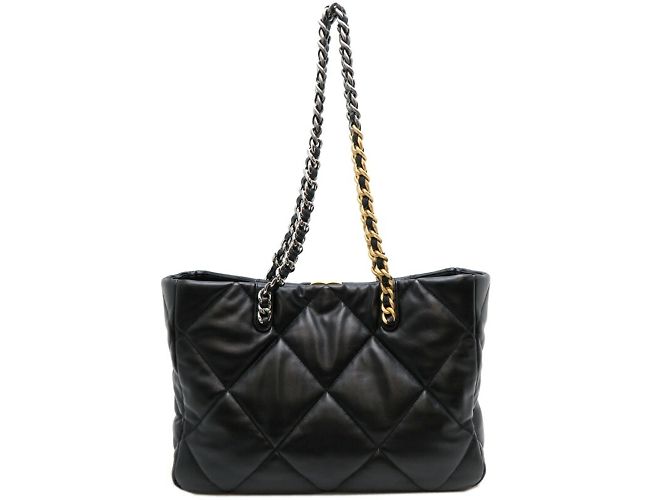 Borsa Tote Chanel 19 Chain per donne Nero - vista 2
