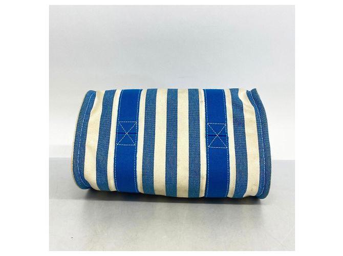 Hermès Hermes Tote Bag Cannes PM aus blauer Leinwand - Ansicht 3
