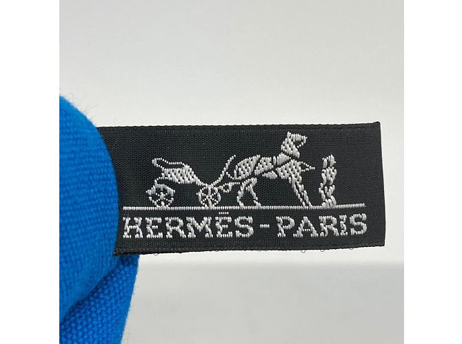 Hermès Hermes Tote Bag Cannes PM aus blauer Leinwand - Ansicht 5