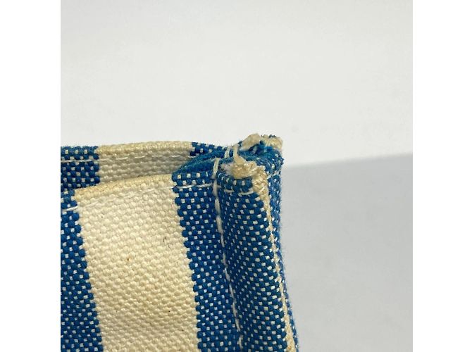Hermès Hermes Tote Bag Cannes PM aus blauer Leinwand - Ansicht 9