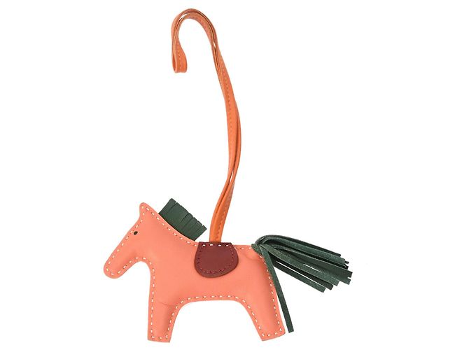 Hermès Handtaschenanhänger Hermes Rodeo PM Rot Orange Koralle - Ansicht 2