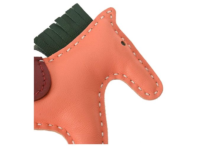 Hermès Handtaschenanhänger Hermes Rodeo PM Rot Orange Koralle - Ansicht 6