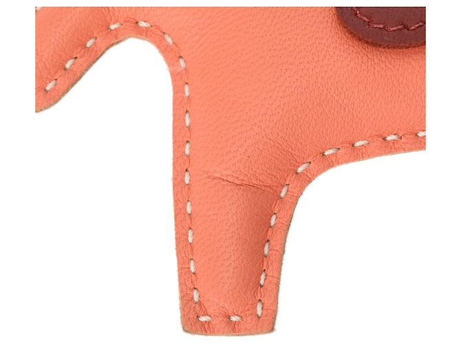 Hermès Handtaschenanhänger Hermes Rodeo PM Rot Orange Koralle - Ansicht 7
