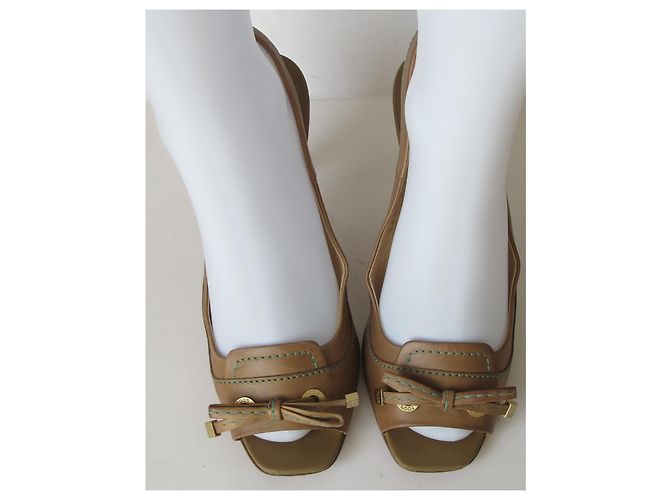 Sandali open toe Tod's in pelle marrone chiaro - vista 7