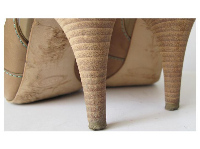 Sandali open toe Tod's in pelle marrone chiaro - vista 9