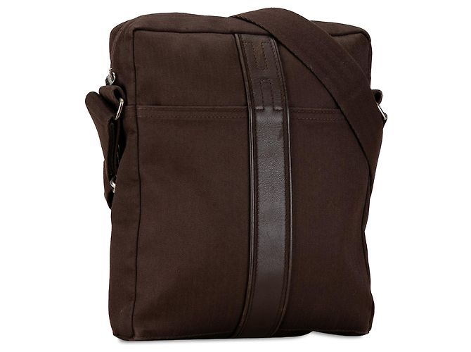 Borsa a tracolla Acapulco in tela marrone Hermès - vista 2