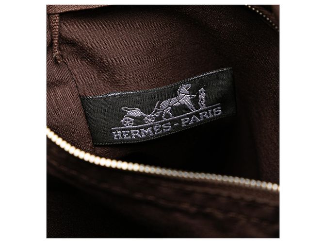 Borsa a tracolla Acapulco in tela marrone Hermès - vista 6