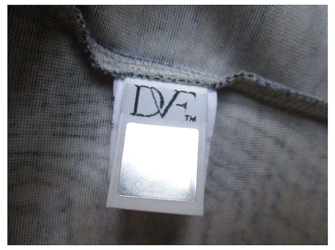 Diane Von Furstenberg Vestido envolvente mini de jersey de seda DVF New Julian Two Negro Azul - vista 4