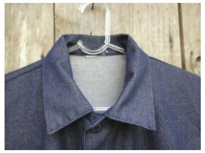 Autre Marque Blue Cotton Work Jacket Size S - view 5