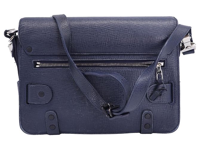 Borsa a tracolla classica PS11 di Proenza Schouler in pelle blu navy - vista 4