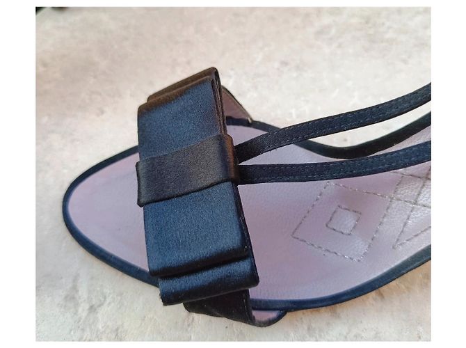 Alberta Ferretti Satin Pumps Schwarz Größe 38 - Ansicht 3