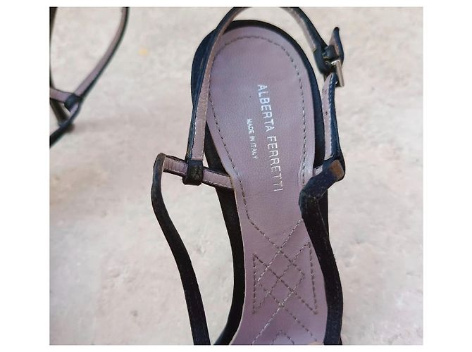 Alberta Ferretti Satin Pumps Schwarz Größe 38 - Ansicht 4