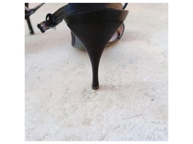 Alberta Ferretti Satin Pumps Schwarz Größe 38 - Ansicht 5