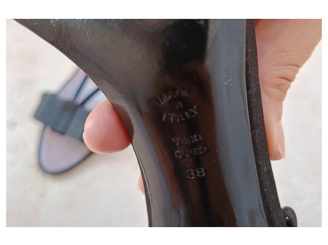 Alberta Ferretti Satin Pumps Schwarz Größe 38 - Ansicht 6