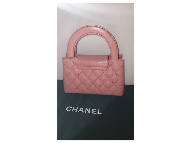 Girl Chanel Kelly Nano Tasche Rosa Leder Pink - Ansicht 11
